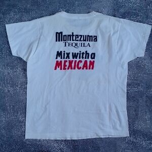 Vintage Montezuma Tequila Mix With a MEXICAN Single Stitch T-Shirt